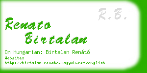 renato birtalan business card