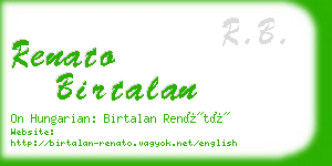 renato birtalan business card